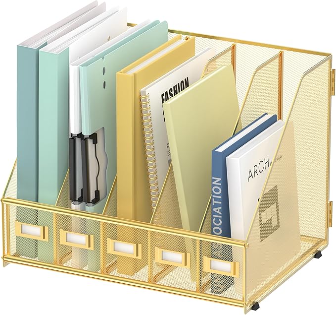 SUPEASY Desk Organizers Metal Desk Magazine File Holder by SUPEASY