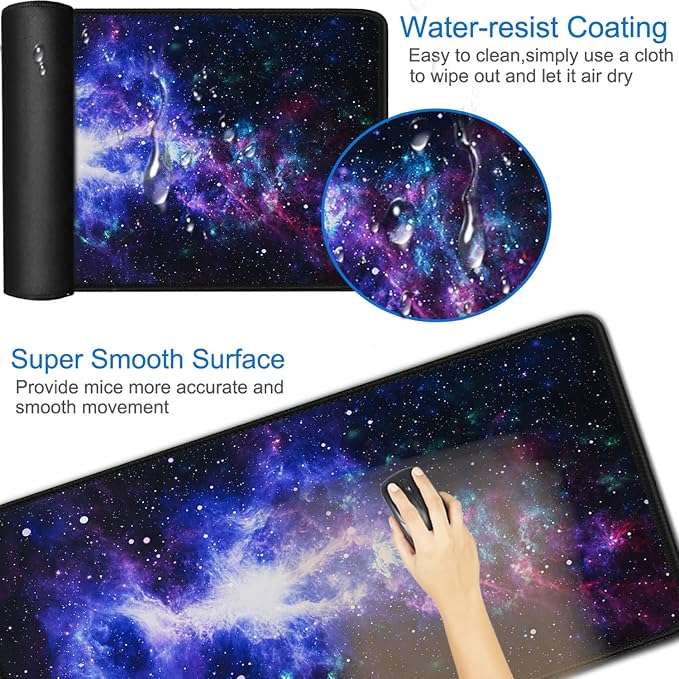 Large Mouse Pad, 31.5x15.7 inch Large Gaming Extended Computer Keyboard Mouse - Image 3