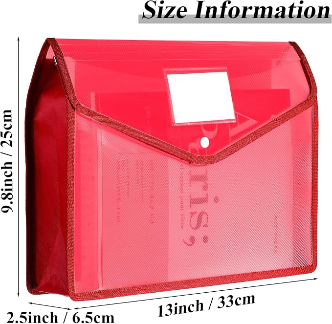 10 Pieces Plastic File Folders Envelope Expanding File Wallet Organizer - Image 2