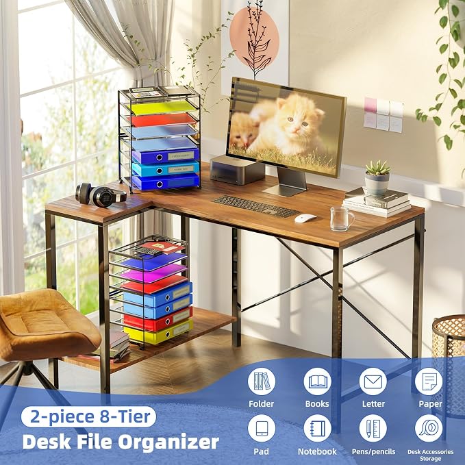 Simple Trending 2 Pack 8 Tier Letter Tray Paper - Image 7