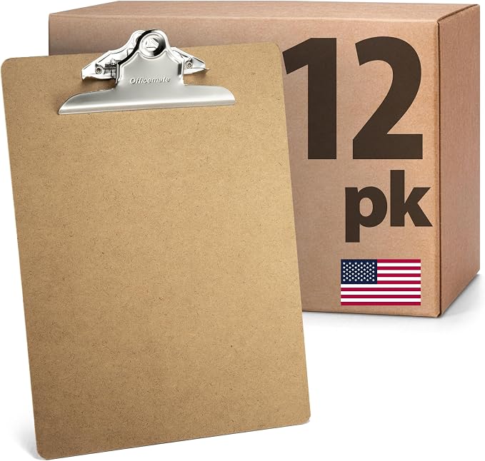Officemate Recycled Wood Clipboards, Letter Size, Durable Hardboard Writing by Officemate