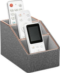 Rose Gold Edge Inlaid Leather Desktop Organizer, Remote Control Holder by RHCSZ