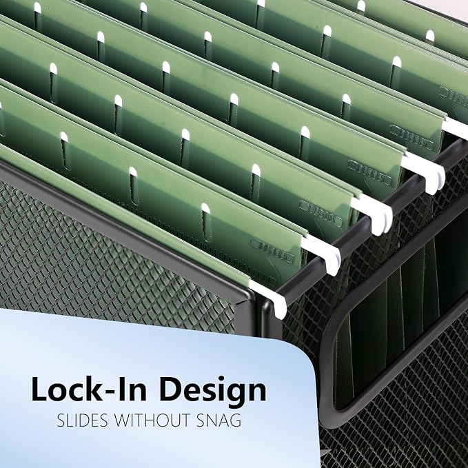 Plastic Hanging File Folders, 36 Pack Olive Hanging Folders，Letter Size - Image 5