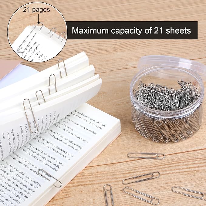 700 Pcs Large Paper Clips, 1.3 Inch Jumbo Paper Clips, Stainless Steel Paper - Image 3