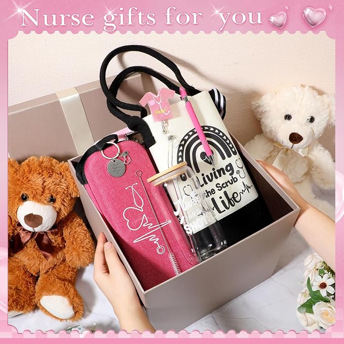 Teenyyou 7 Pcs Nurse Gifts for Women Set Rn Appreciation Set Nurses Week Nurses - Image 5