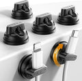 6-Pack Rotatable Cord Holder for Nightstand, LISEN 360°Rotating Magnetic Clips by Lisen