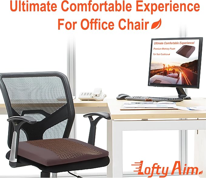 Lofty Aim Car Seat Cushion, Comfort Memory Foam Car Cushions - Image 4