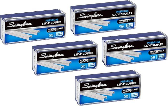 Swingline Staples, 5 Pack, S.F. 4, 1/4" Length by Swingline