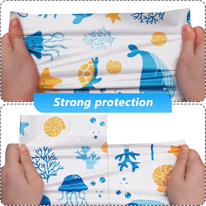 Ocean Printed Poly Mailer 6x9 Inch 100 Pcs, Waterproof and Tear-Resistant - Image 4