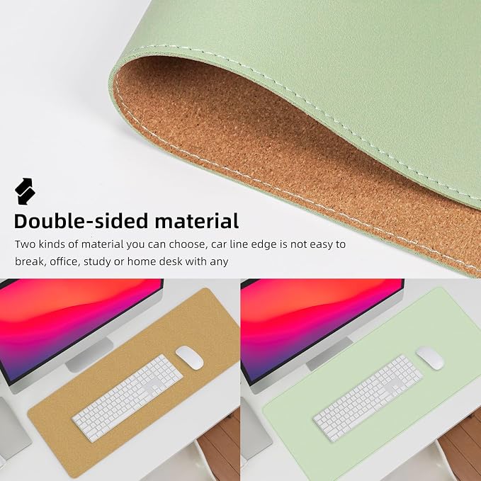 AFIING Leather Desk Pad Protector, Large Desk Mat - Image 4
