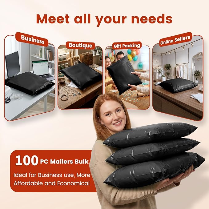 Metronic Large Poly Mailers 19x24 100 Pcs Shipping Bags - Image 6