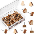 Sawysine 80 Pcs Wood Push Pins, Christmas Trees Cute Thumb Tacks Decorative by Sawysine