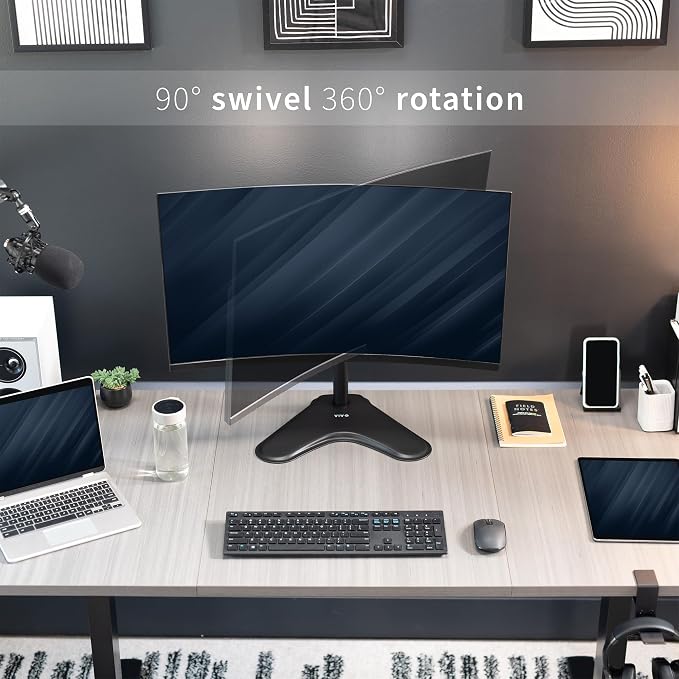 VIVO Single Monitor Desk Stand, Holds Screens up to 32 inch Regular and 38 inch - Image 8