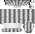 LIMKRIAN Black Striped Ergonomic Large Desk Mat Set by LIMKRIAN