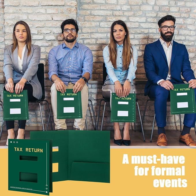 Mooliwe 100 Pcs Green Tax Return Folders Bulk 9 x 11.25 Inches Income Tax - Image 4