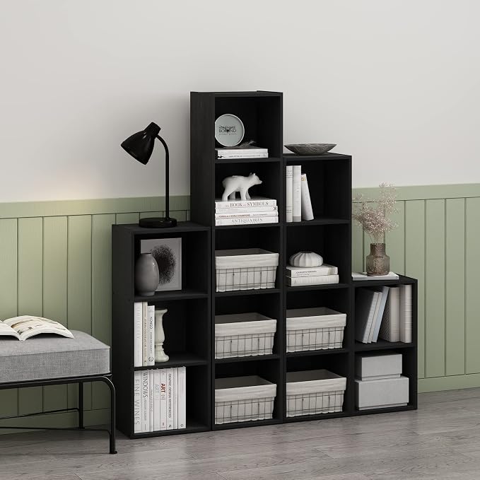 Furinno PASIR Book Shelf, 5-Tier Modern Bookshelf, Open Shelves Bookcase 9 x 12 - Image 2