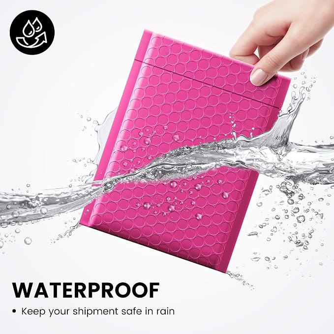 Fuxury 300 Pack Pink Bubble Mailers 6x10 Inch, Small Bubble Shipping - Image 4