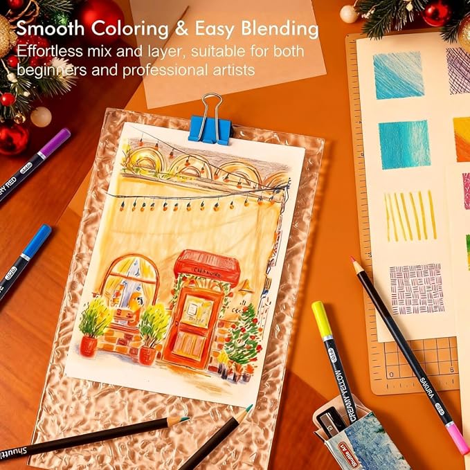 Shuttle Art 80 Colored Pencils for Adults, Soft Core Color Pencil, Drawing - Image 4