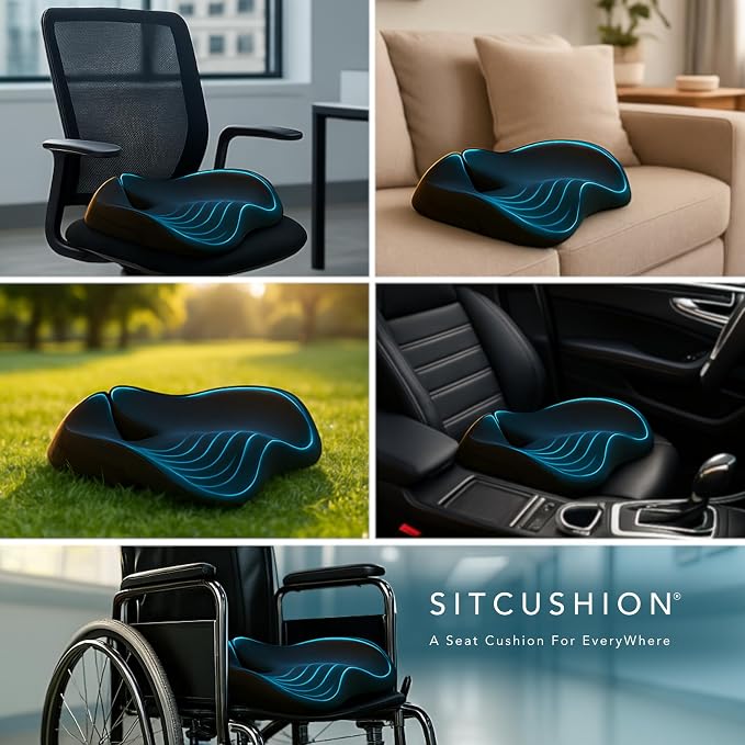 SitCushion Car Seat Cushion for Long Driving – X Large Memory Foam Seat Cushion - Image 7