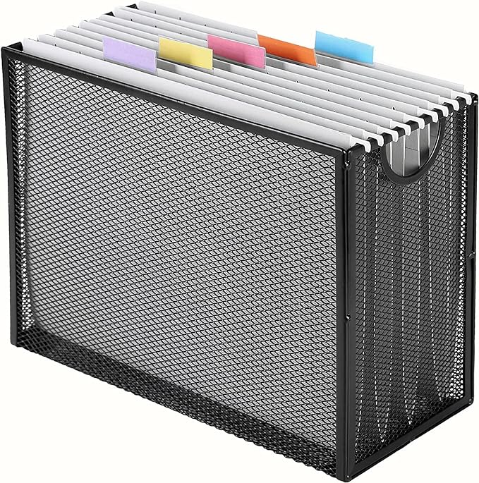 Sinboun Hanging File Organizer Letter-Size File Holder Filing Box Includes 5 by Sinboun