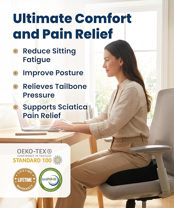 Everlasting Comfort Doctor Recommended Memory Foam Seat Cushion - Image 2