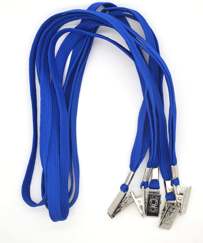 Bird Fiy 50 Pcs Cotton Lanyards Bulldog Clip 32-inch Flat Braid Neck Lanyard - Image 2
