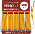 Taja 300 Pack #2 HB Pencils, Bulk Pre-Sharpened Wood-Cased Pencils by Taja