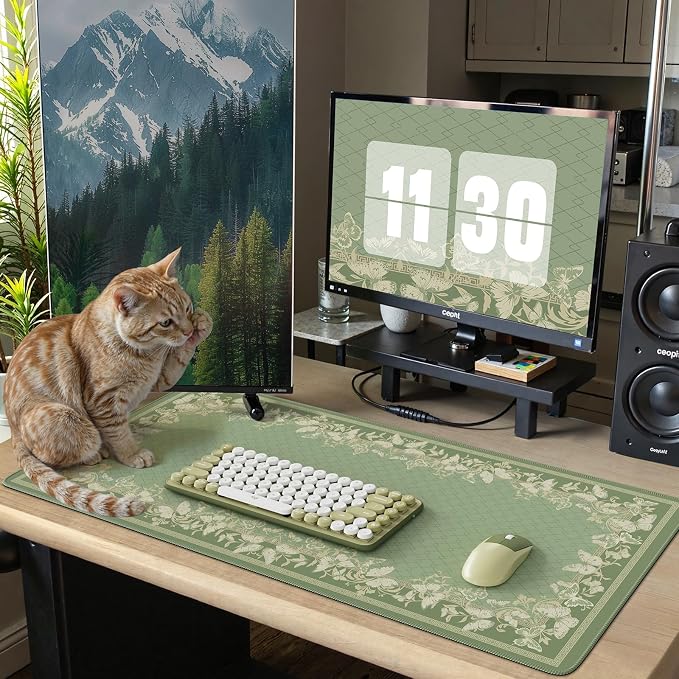 iCasso Floral Desk Mat for Keyboard and Mouse, Cute Gaming Mouse Pad XXL - Image 6