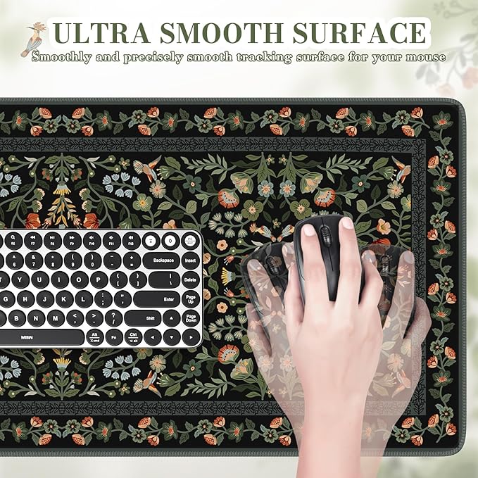 iCasso Desk Mat for Keyboard and Mouse, Large Mouse Pad, Desk Pad Mat, - Image 3