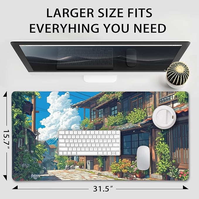Japanese Street Scene Large Gaming Mouse Pad 31.5"x15.7"｜XXL Desk Mat, Non-Slip - Image 4