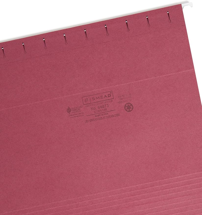 Smead Colored Hanging File Folder - Image 3