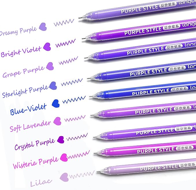 9 Colored Gel Pens Set, 0.6mm Fine Point - Image 2
