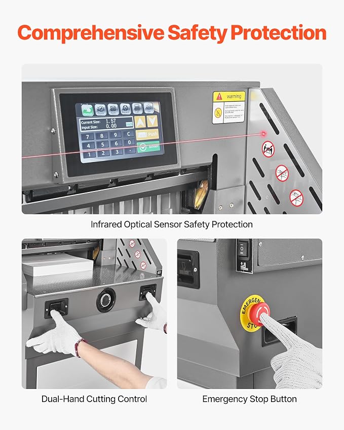 VEVOR Electric Paper Cutter, Metal Programmable Paper Cutter Machine, 17.99 - Image 5