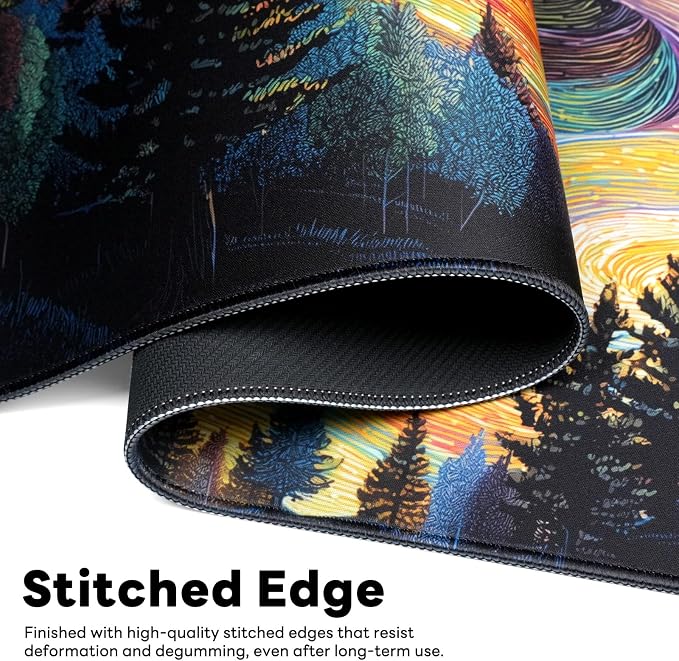 Desk Mat, Big Desk Pad, 31.5x11.8 Inches Extended Big Gaming Mouse Pad - Image 4