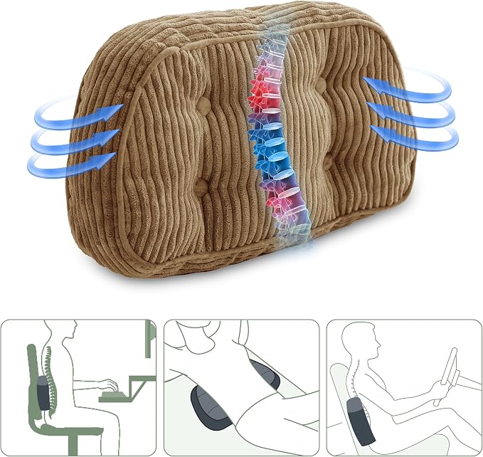 HIGOGOGO Lumbar Support Pillow for Recliner Chair/Accent Chair/Couch/Office - Image 3