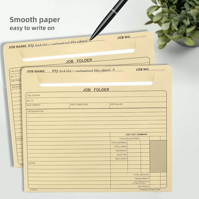50 Pack Job Folder for Project Management, Heavy Duty Manila File Jacket 10x12 - Image 5
