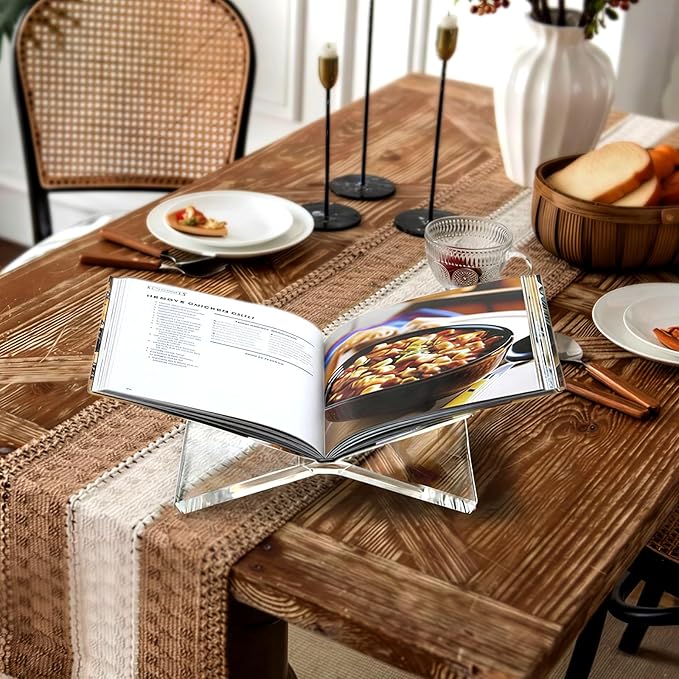 Acrylic Book Stand 12×8×6, Art Books, Recipe Books, Photo Albums, Desk Reading - Image 6