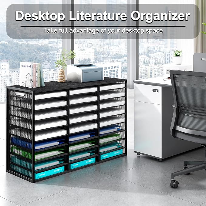 Mail Sorter Adjustable Countertop Heavy Duty Literature Organizer Student - Image 2