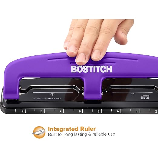 Bostitch Office EZ Squeeze Reduced Effort 3-Hole Punch, 12 Sheets - Image 2