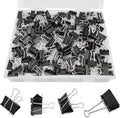 120 Pcs Small Binder Clips Black, 0.75in/19mm Mini Binder Paper Clips, Paper by Unknown
