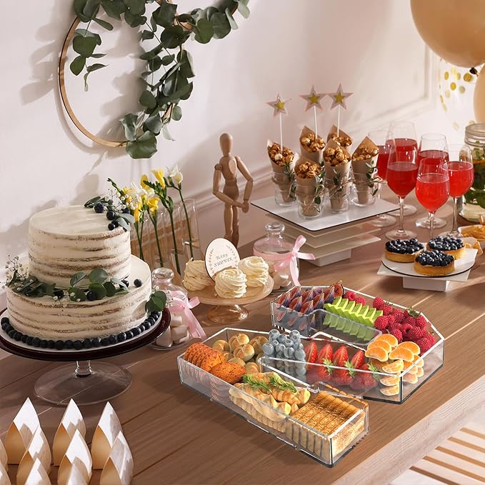 13.8" Acrylic Number Charcuterie Tray, Fillable Number Charcuterie Box - Image 6
