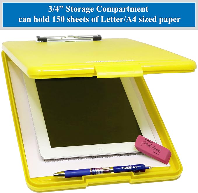 Think2Master Yellow Plastic Storage Clipboard. | 25% Heavier & 25% Sturdier| - Image 3
