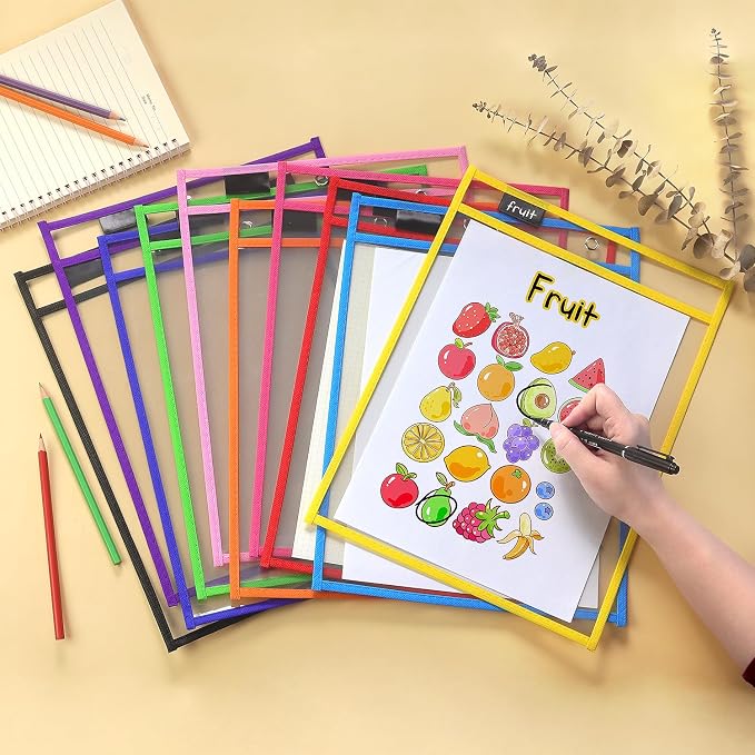 LONGKEY 20 Pack Dry Erase Pockets - Image 7