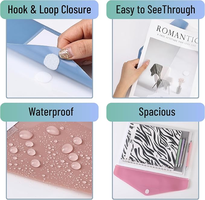 Mr. Pen- Clear Plastic Envelopes File Folders, 40 Pack, Letter Size | Colorful - Image 3