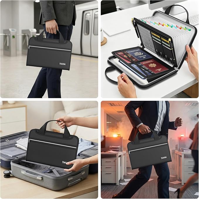 Tamfile Accordion File Organizer, Enhanced Fireproof Important Document - Image 6