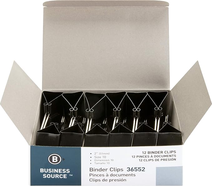 Business Source Fold-Back Binder Clips by BusinessSource