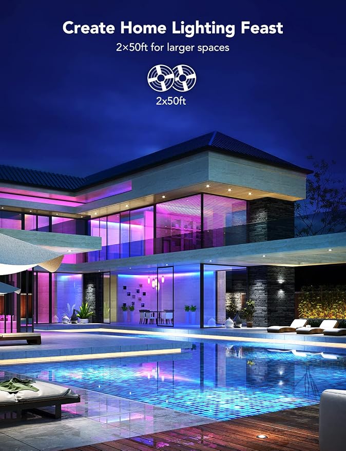 Govee 100ft RGBIC LED Strip Lights, Smart LED Lights - Image 3