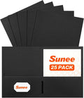 SUNEE Folders with Pockets, 2 Pocket Folders Fit Letter Size Paper, Paper File by SUNEE