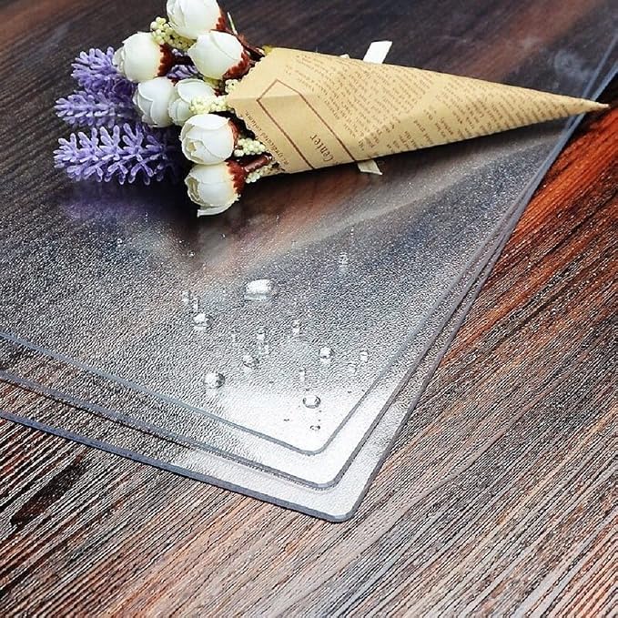 LovePads Frosted Table Cover Protector 36 x 62 Inch, 1.5mm Thick Plastic Table - Image 3