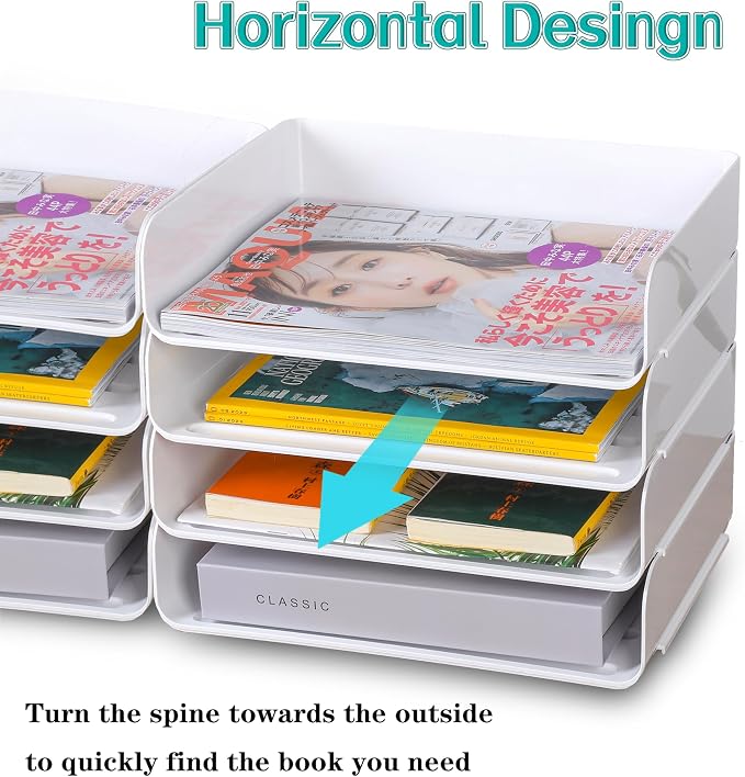 3 Tiers Stackable A4 Paper Trays, Office Desk File Holder, Tidy File Document - Image 8